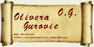 Olivera Gurović vizit kartica